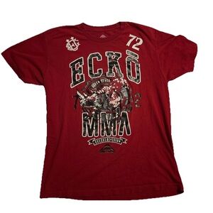 Y2K Ecko Unltd MMA Mixed Martial Arts Graphic T-Shirt - Black/Red